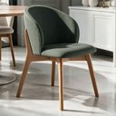 Ver imagem 4 de Kit 03 Cadeiras de Jantar e Estar Living Estofada Mia L02 Linho Verde Musgo - Lyam Decor