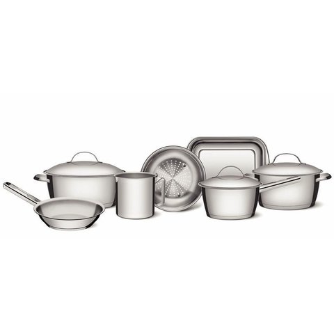 Jogo de Panelas Aço Inox 7 Peças Allegra Tramontina