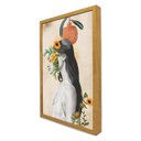 Ver imagem 5 de Quadro Decorativo Abstrato Face Flowers em Moldura Caixa TaColado Moldura Trad 1cm Branca sem Vidro 