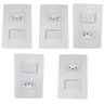 Conjunto Interruptor Tomada 2P + T Kit 5 Uni Resistente 10A Padrao Novo Segurança Eletricidade Ilumi - 1