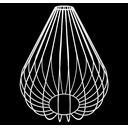 Ver imagem 1 de Cupula de Aramado Teardrop Branca para Pendentes e Abajur G