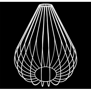 Cupula de Aramado Teardrop Branca para Pendentes e Abajur G