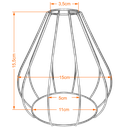 Ver imagem 2 de Cupula de Aramado Teardrop Branca para Pendentes e Abajur G