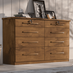 Cômoda Monza 8 Gavetas 2 com Chave - 2