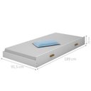 Ver imagem 2 de Beliche com Cama Auxiliar Solteiro Flórida com Escada MDF Branco Divaloto Móveis