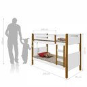 Ver imagem 4 de Beliche com Cama Auxiliar Solteiro Flórida com Escada MDF Branco Divaloto Móveis