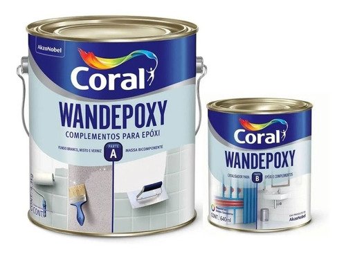 Tinta Wandepox para Pisos ,azulejos,metal C/catalisador 2,7l:branco