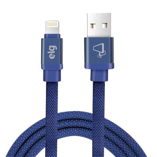 Cabo Lightning Em Tecido Canvas Reforçado Azul 1 Metro CNV810BE Elg - 1