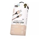 Ver imagem 2 de Cabo Micro Usb Revestido em Inox Blindado 1 Metro Dourado Inx510gd Elg