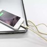 Cabo para iPhone Flat Trançado em Nylon Reforçado 2 metros Dourado L820BG ELG - 4