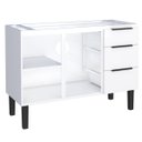 Ver imagem 2 de Gabinete de Aço 3 Gavetas 2 Portas para Pia de 120 Cm Flora