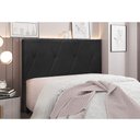 Ver imagem 2 de Cabeceira Cama Box Casal 140 Cm Aquilla Veludo Preto S04 - D'Rossi