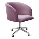 Ver imagem 1 de Cadeira Para Escritório E Home Office Atenas Base Giratória Rodizio - Veludo Roxo