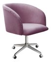 Ver imagem 1 de Cadeira Para Escritório E Home Office Atenas Base Giratória Rodizio - Veludo Roxo