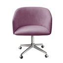 Ver imagem 2 de Cadeira Para Escritório E Home Office Atenas Base Giratória Rodizio - Veludo Roxo