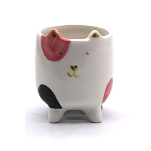 Caneca de Gatinho Ornamento de Porcelana Enfeite 9cm