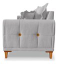 Ver imagem 7 de Sofá Living 2 Lugares Bouclê Cinza 1.60m Pés em Madeira Bz Home Decor