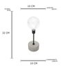 Luminária de Mesa Decorativa Led Concreto Base Redonda - 4