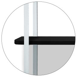 Prateleira Tripla Nicho Hone Modelo Industrial Decoração Casa 60x15 Branca/Preto - 4
