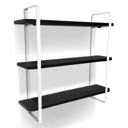 Prateleira Tripla Nicho Hone Modelo Industrial Decoração Casa 60x15 Branca/Preto - 1