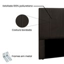 Ver imagem 2 de Cabeceira Cama Box Casal Queen 160cm Anya Corino - Loja Sheep