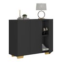 Ver imagem 2 de Sapateira 3 Portas Nina Multimóveis MP6019 Preta/Natural