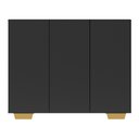 Ver imagem 6 de Sapateira 3 Portas Nina Multimóveis MP6019 Preta/Natural