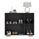 Ver imagem 5 de Sapateira 3 Portas Nina Multimóveis MP6019 Preta/Natural