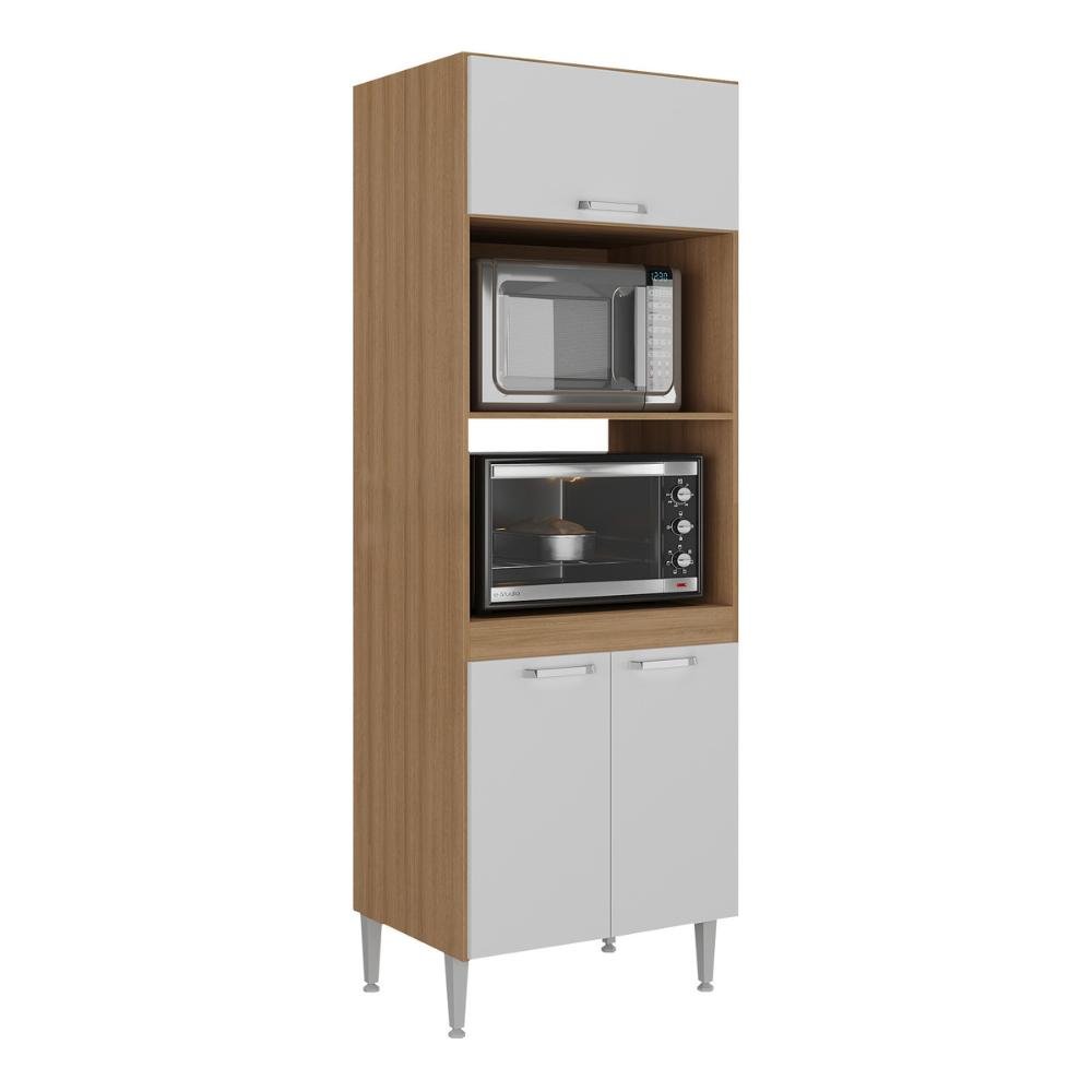 Paneleiro Torre Quente para Forno e Microondas Paris Multimóveis Mp2186 Rustic/branco - 1