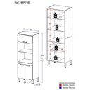 Ver imagem 3 de Paneleiro Torre Quente para Forno e Microondas Paris Multimóveis Mp2186 Rustic/branco