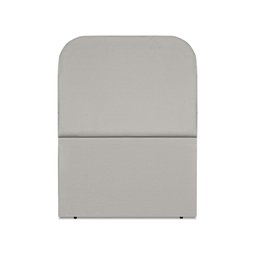 Cabeceira Estofada Solteiro Alana 90cm Suede Cinza Claro - 1