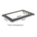 Ver imagem 4 de Balcao Forno Embutido Com Tampo Cooktop 80cm MDF Kali Branco Chumbo Nicioli