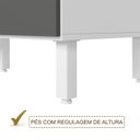 Ver imagem 6 de Balcao Forno Embutido Com Tampo Cooktop 80cm MDF Kali Branco Chumbo Nicioli