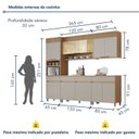 Ver imagem 3 de Cozinha Completa Modulada 5 Peças 9 Portas 4 Gavetas 100% MDF Vidro Reflecta Realeza Premium