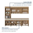 Ver imagem 5 de Cozinha Completa Modulada 5 Peças 9 Portas 4 Gavetas 100% MDF Vidro Reflecta Realeza Premium