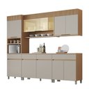 Ver imagem 2 de Cozinha Completa Modulada 5 Peças 9 Portas 4 Gavetas 100% MDF Vidro Reflecta Realeza Premium