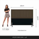 Ver imagem 3 de Cabeceira Estofada para Cama Queen Sevilla Marrom - M. Arapongas 04