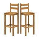 Ver imagem 1 de Kit 2 Banquetas Altas 100% Madeira Maciça Martin Espresso Móveis