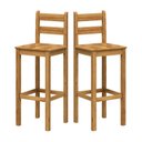 Ver imagem 2 de Kit 2 Banquetas Altas 100% Madeira Maciça Martin Espresso Móveis