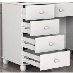 Penteadeira com Banqueta Camarim Branca com Led - 7