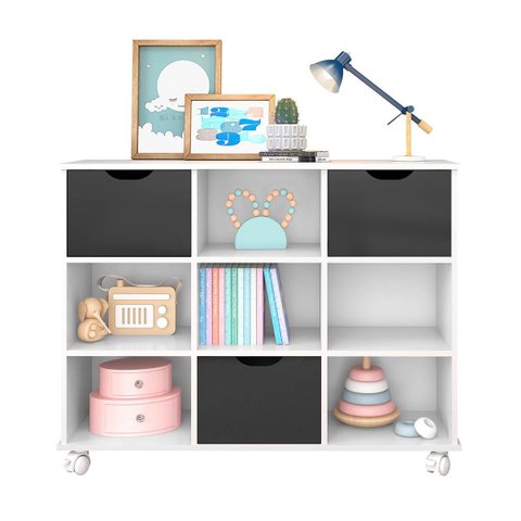 Nicho Organizador c/ 3 Gavetas com Rodízio Roterdã Q01 - ADJ Decor NICHO ORGANIZADOR NICHO DECORATIV