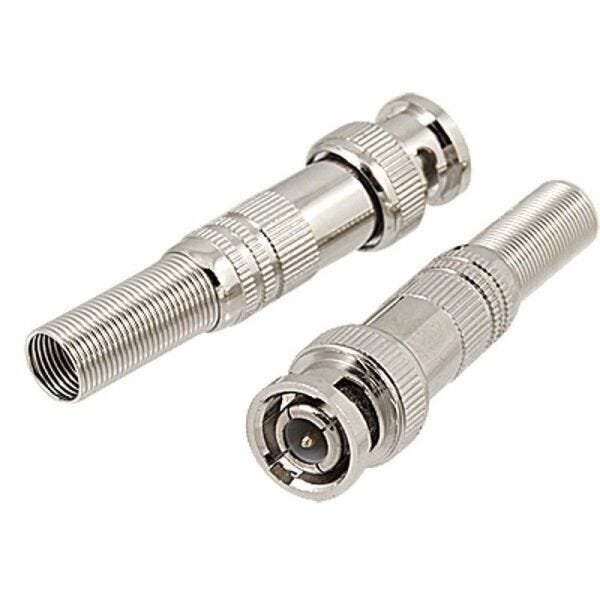 Kit 100 Conector Bnc Macho Parafuso com Mola para Câmera - 2