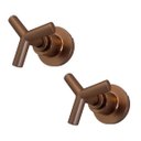 Ver imagem 1 de Kit 2 Acabamento de Registro Rose Gold Fosco Banheiro Padrão Deca