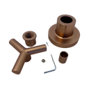 Ver imagem 2 de Kit 2 Acabamento de Registro Rose Gold Fosco Banheiro Padrão Deca