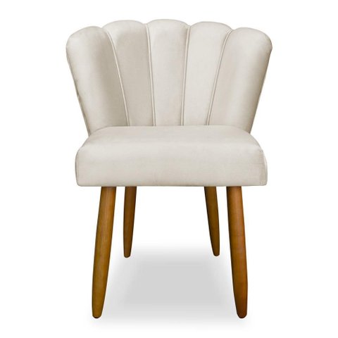 Cadeira de Jantar Flor Confortável Reforçada - Balaqui Decor Cor:bege