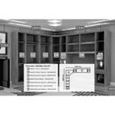 Ver imagem 2 de Quarto Modulado Bari Rizon/linea 7 Peças ( 1 Aéreo + 3 Guarda Roupas + 1 Closet Obliquo + 2