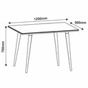 Ver imagem 5 de Mesa De Jantar Retangular 120cm 4 Lugares Veneza Plus C14 Preto - Mpozenato