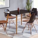 Ver imagem 2 de Mesa De Jantar Retangular 120cm 4 Lugares Veneza Plus C14 Preto - Mpozenato