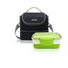 Kit Bolsa Térmica Urbano preta Com Pote Marmita dupla verde - 1
