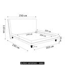 Ver imagem 4 de Cama King 195cm com Cabeceira Many P02 Veludo Bege - Mpozenato